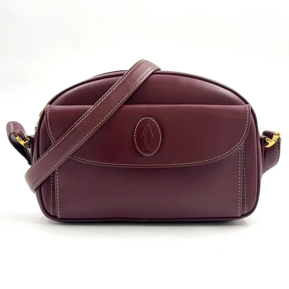 Cartier Pre-Owned Mast Line Leather Shoulder Bag